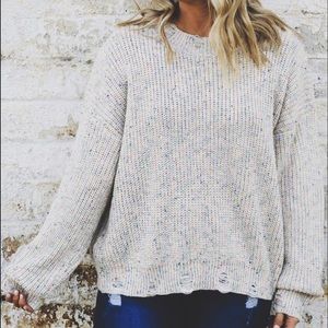 Confetti distressed sweater